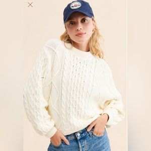 Wrangler - Oversized Cable Knit Sweater - Large